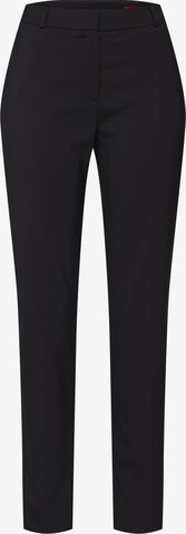 HUGO Red Slimfit Pantalon in Zwart: voorkant