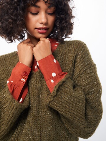 ICHI Sweater 'Ines' in Green