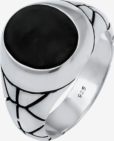 KUZZOI Ring in de kleur Zwart / Zilver, Productweergave