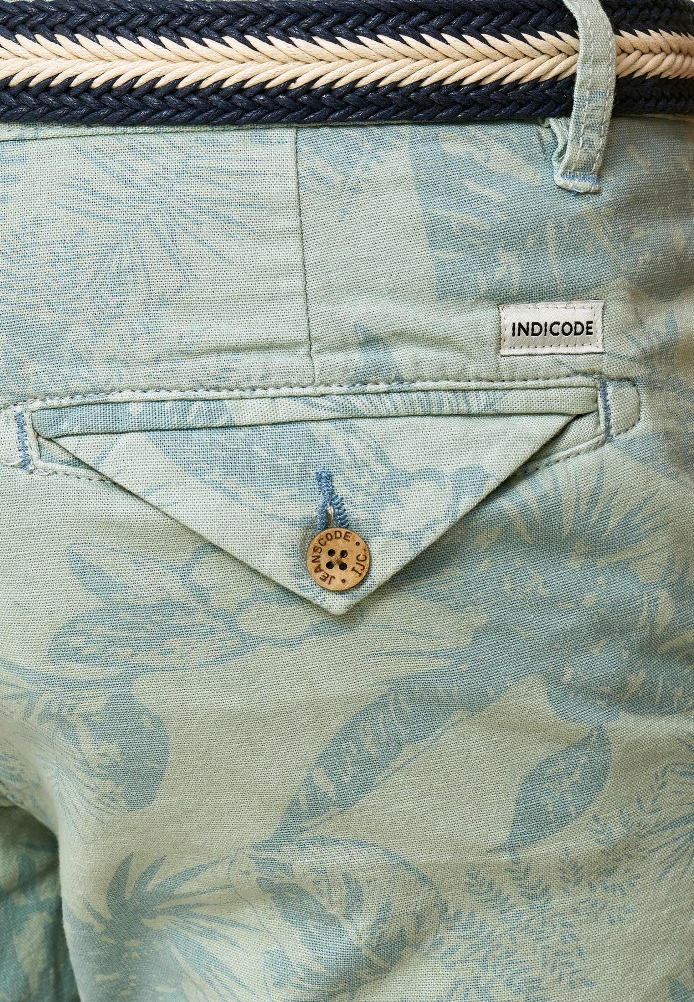 INDICODE JEANS Regular Pants 'Curtain' in Green