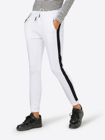 Urban Classics Tapered Trousers in White: front