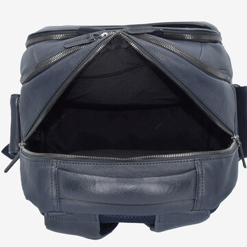 Piquadro Backpack 'Black Square 3444' in Blue