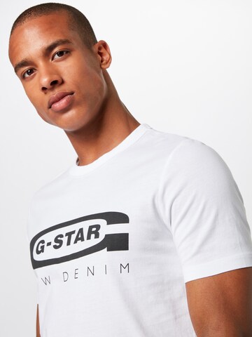G-STAR Tričko 'Graphic 4' – bílá