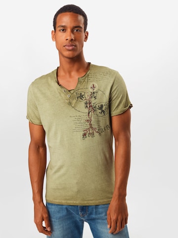 Key Largo Regular fit Shirt 'WEAPON' in Groen: voorkant