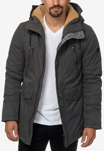 INDICODE JEANS Winter Parka 'Loaf ' in Grey