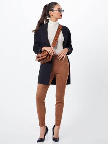 Skinny Leggings COMMA en marron