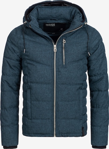 INDICODE JEANS Winterjacke 'Circus ' in Blau: predná strana