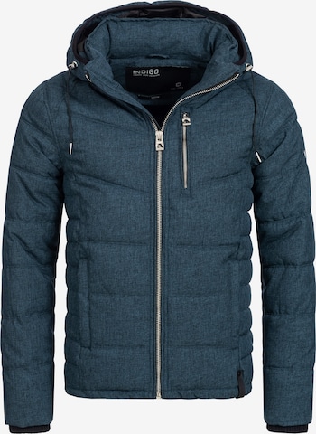 INDICODE JEANS Winter Jacket 'Circus ' in Blue: front
