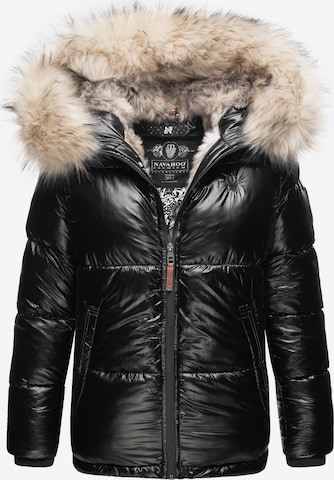 NAVAHOO Winter Jacket 'Tikunaa' in Black: front