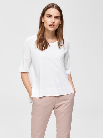 SELECTED FEMME T-shirt 'Wille' i vit: framsida