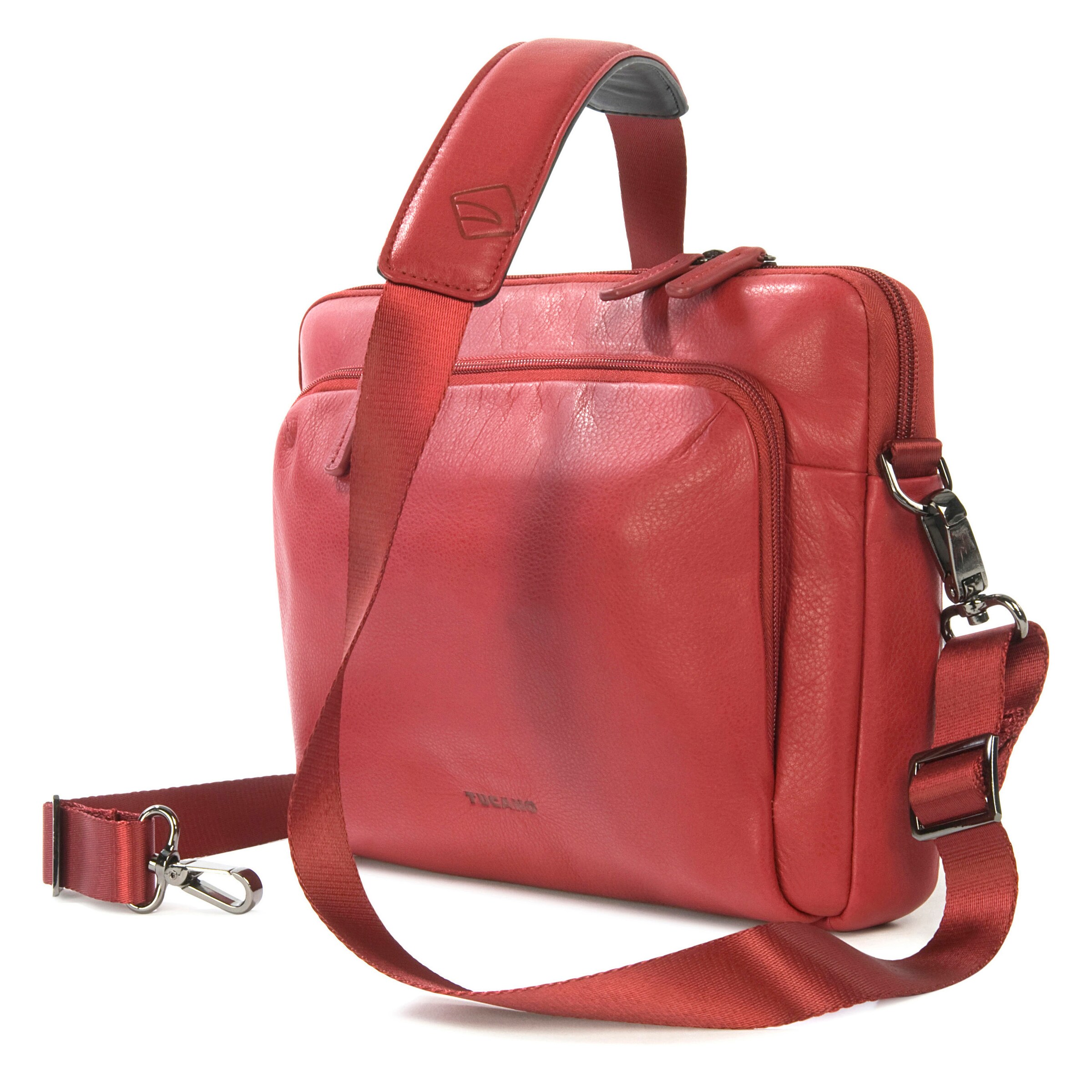 Borsa portadocumenti 'Leather bag 11 inch' di TUCANO in rosso