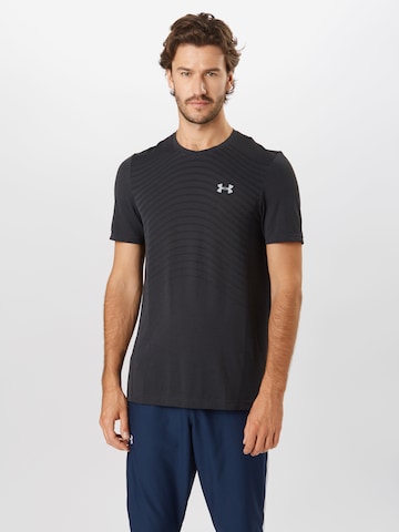 UNDER ARMOUR Regular Fit Funktionsshirt in Schwarz: predná strana