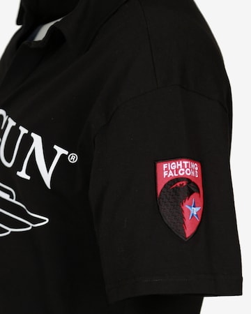 TOP GUN Poloshirt ' Moon ' in Schwarz