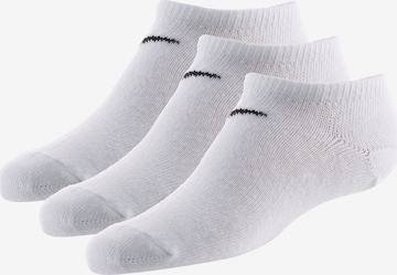 NIKE Athletic Socks in White: front