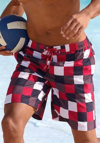 Shorts de bain BUFFALO en rouge : devant