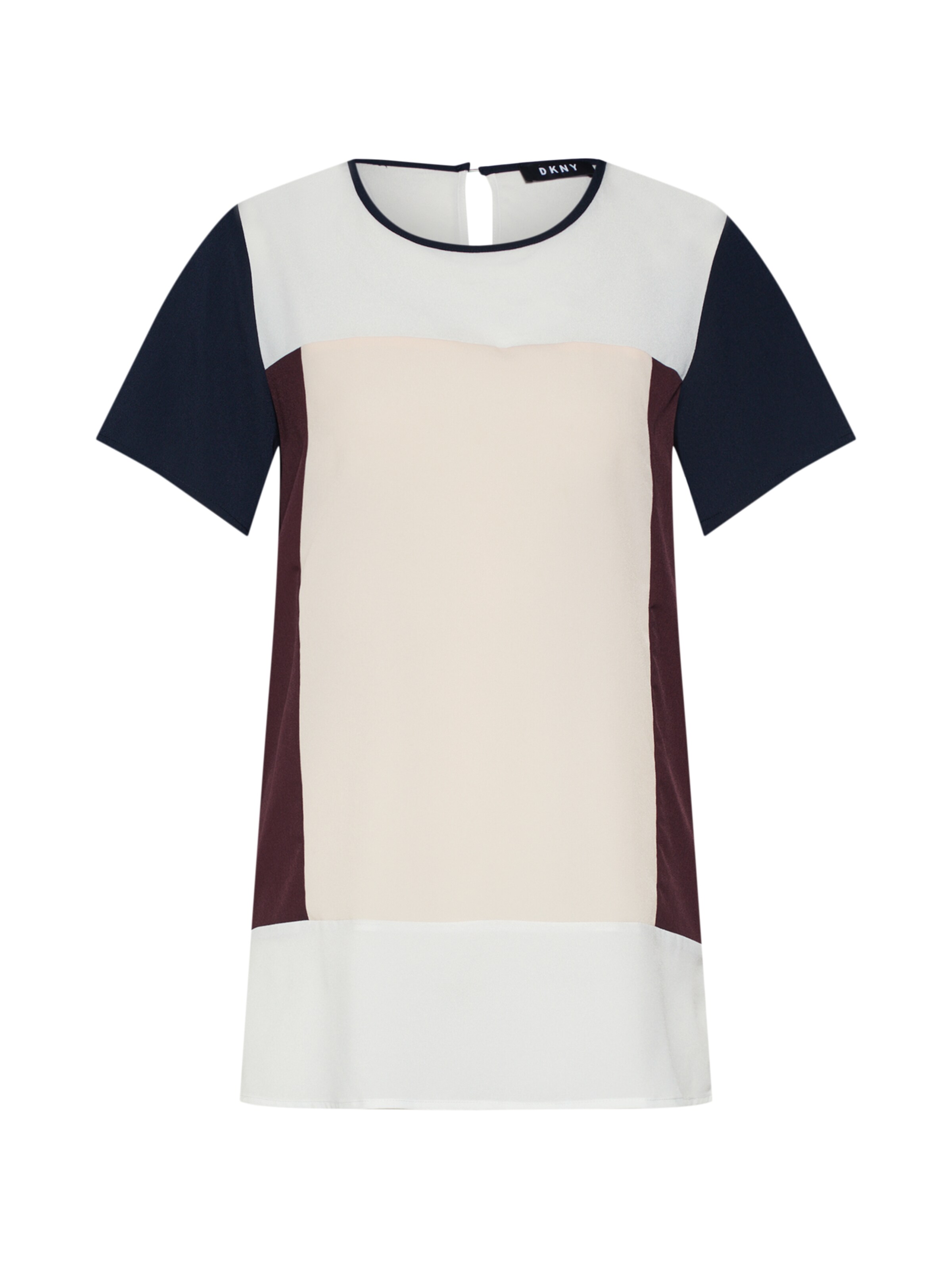 DKNY - Blouse 'S/S CREW NECK CLRBLK TOP' in de kleur Navy