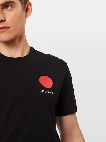 Coupe regular T-Shirt 'Japanese Sun TS' EDWIN en noir