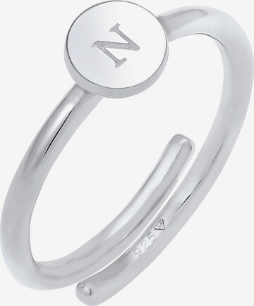 ELLI Ring 'Initial ' in Silver: front