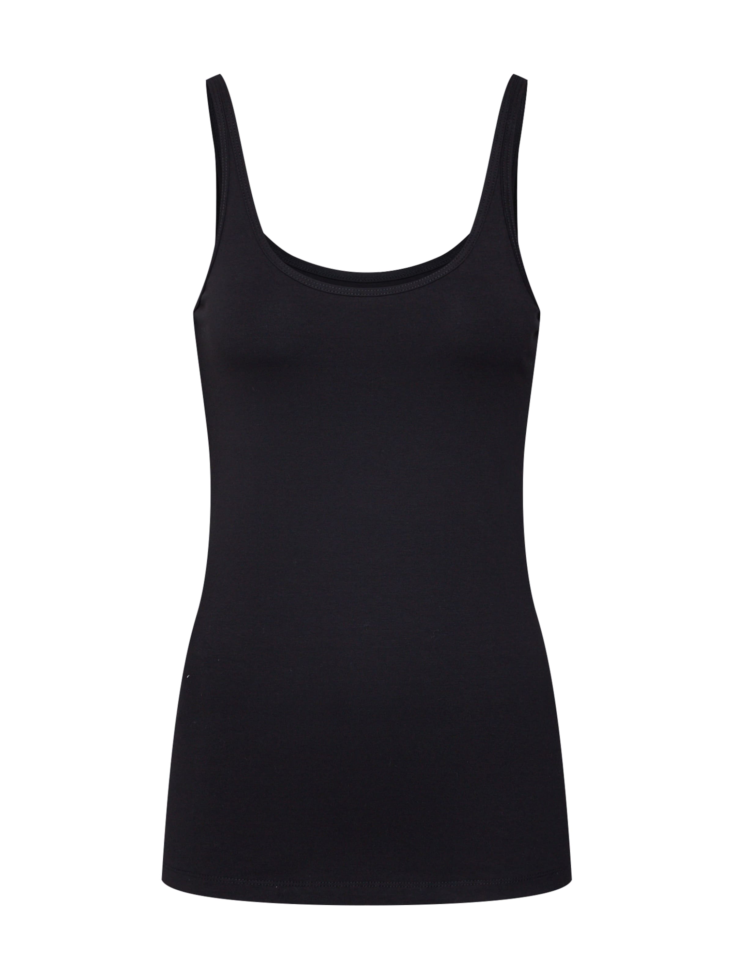 OPUS Topp &#x27;Ina&#x27;, värv must: eest vaates