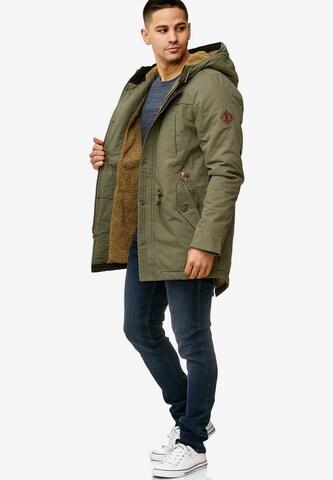 INDICODE JEANS Winter Parka 'Barge' in Green