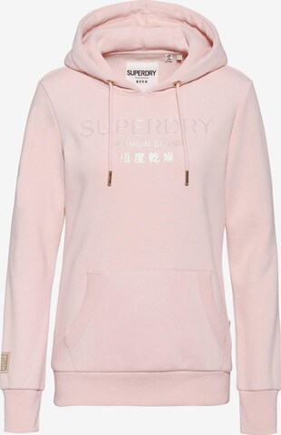 Superdry Sweatshirt in Pink: predná strana