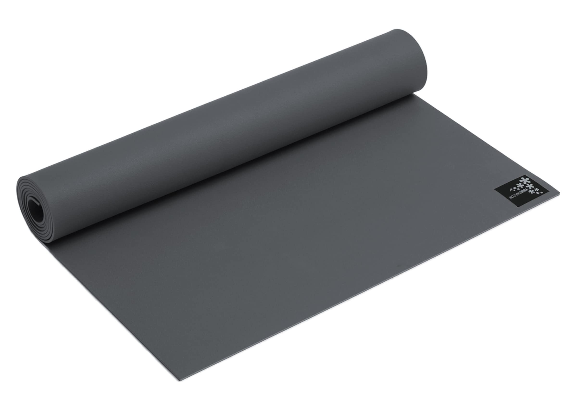 YOGISTAR.COM Yogamatte in Grau: Vorderseite