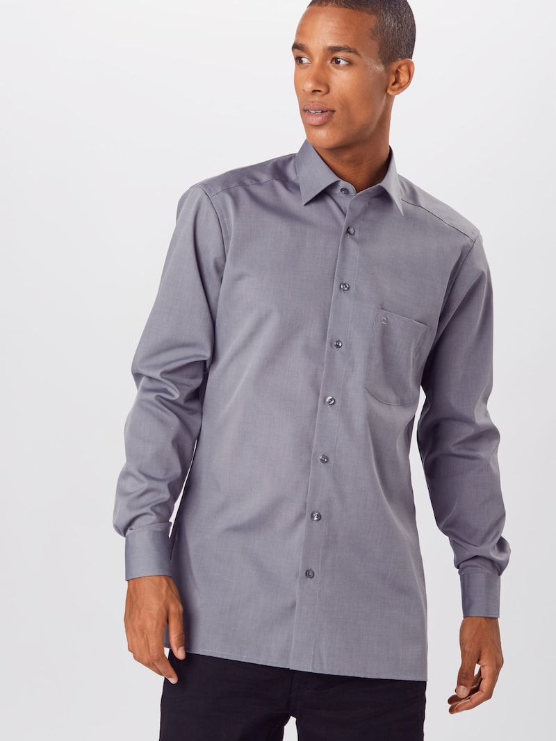 Men Clothing OLYMP Button-up shirts Grey