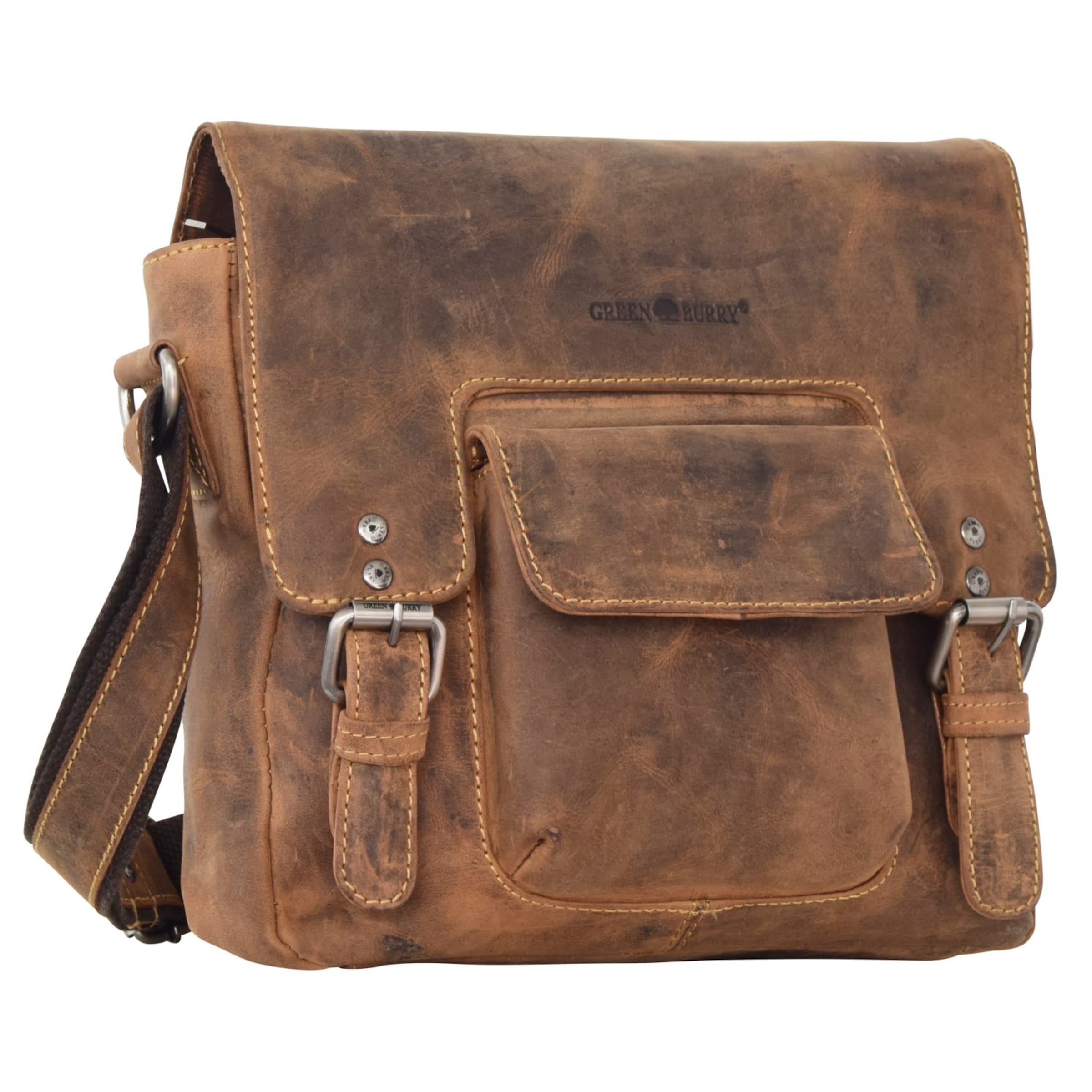 Borsa a tracolla 'Vintage Revival Vol. 1' di GREENBURRY in marrone: frontale
