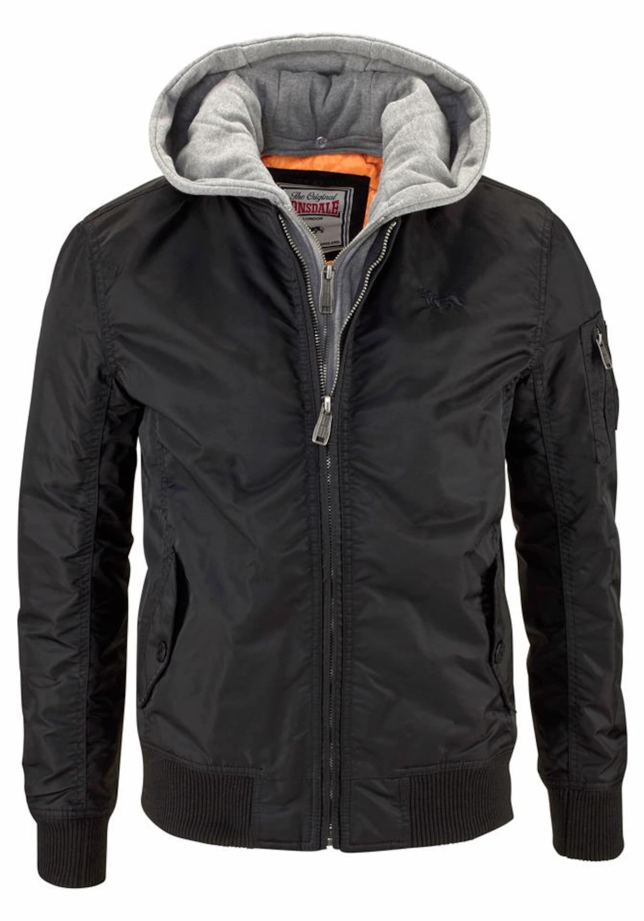 LONSDALE Between-season jacket in Black: front