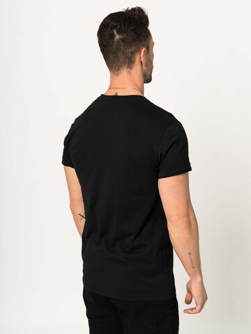 DAN FOX APPAREL Regular Fit T-Shirt 'Piet' in Schwarz