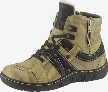 KACPER Lace-Up Boots in Yellow: front