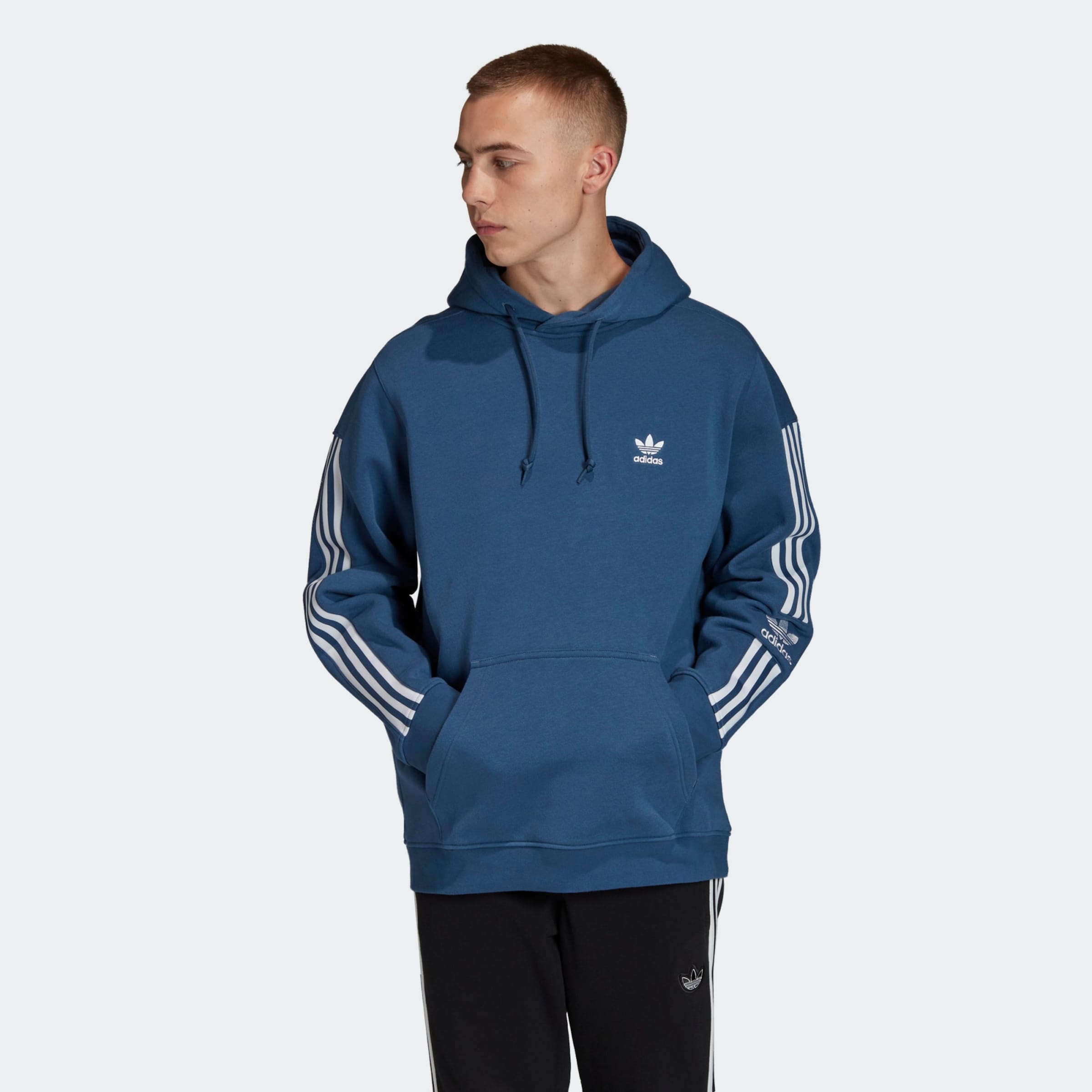 adidas logo hoodie weiß blau rot
