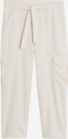 MANGO Regular Cargobroek in Beige: voorkant