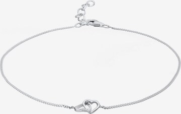 ELLI Foot Jewelry 'Herz' in Silver: front