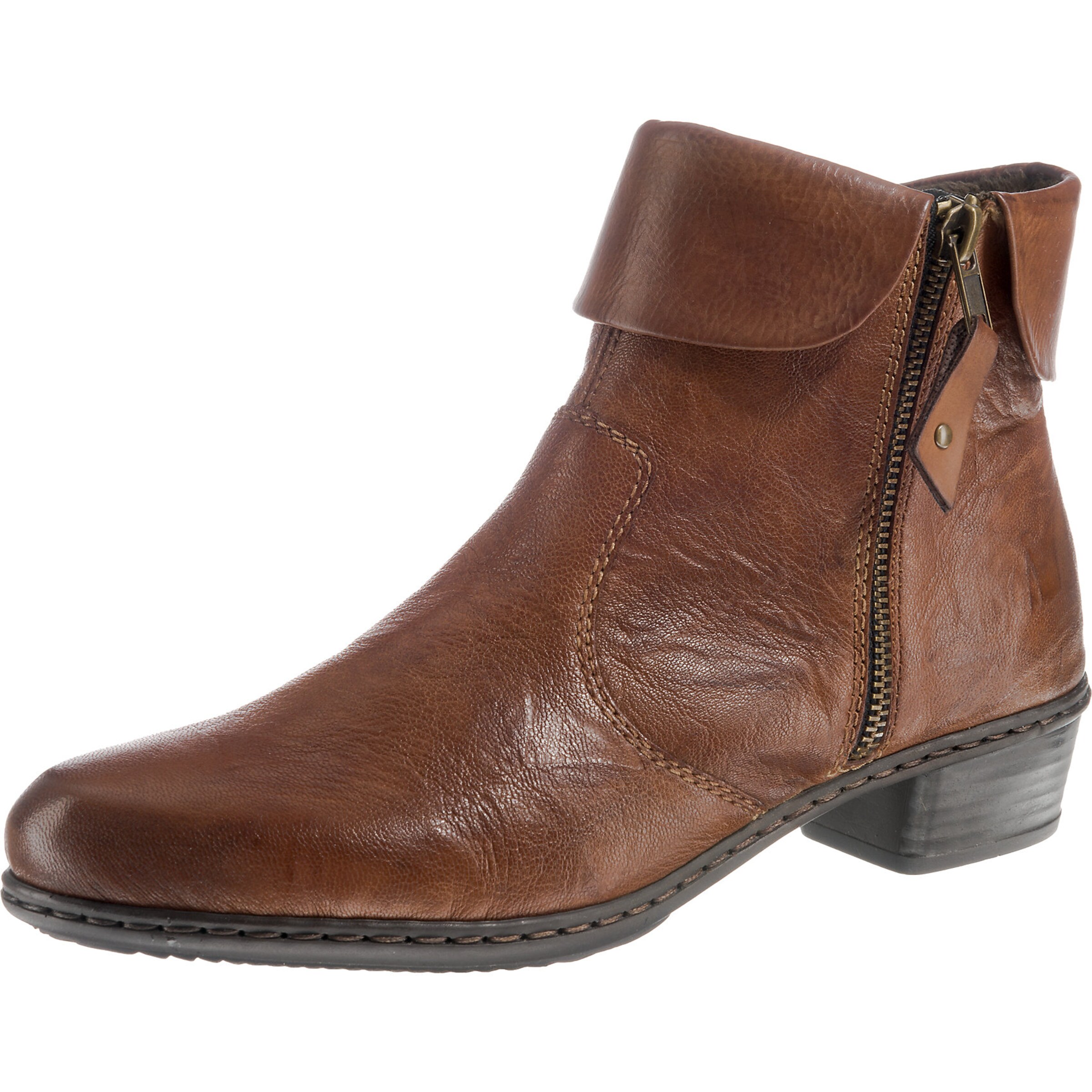 RIEKER - Enkellaarsjes in de kleur Bruin