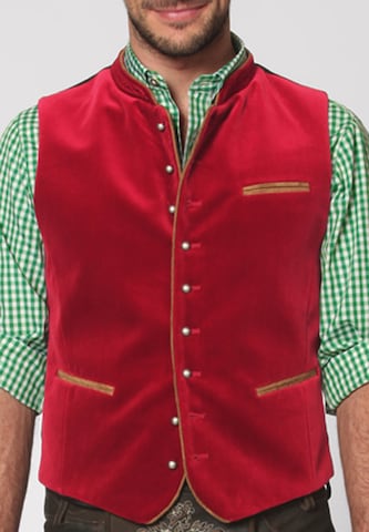 STOCKERPOINT Traditional Vest 'Ricardo' in Red