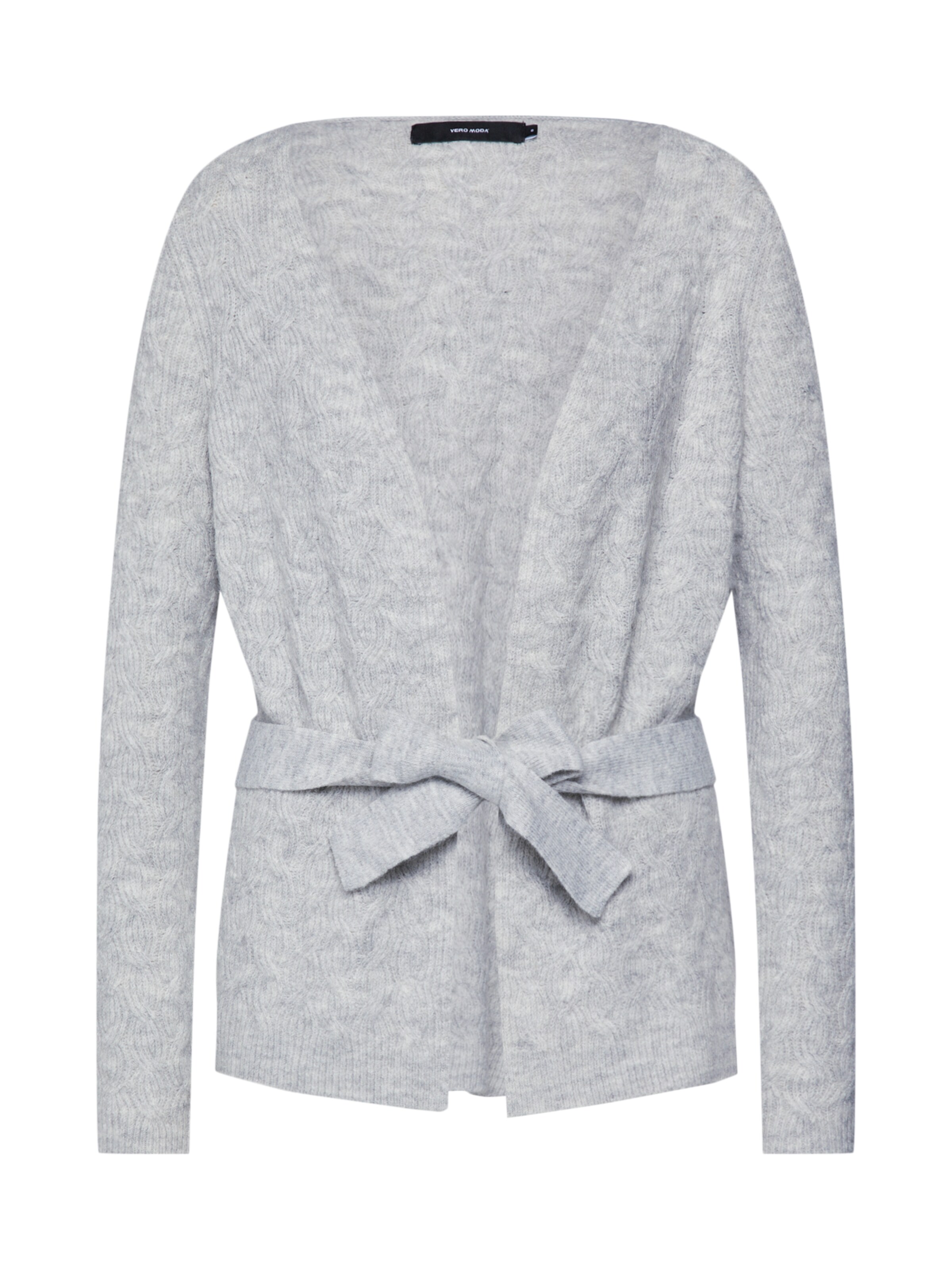 VERO MODA - Gebreid vest 'RAISIN' in de kleur Lichtgrijs