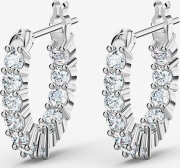 Boucles d'oreilles Swarovski en argent : devant