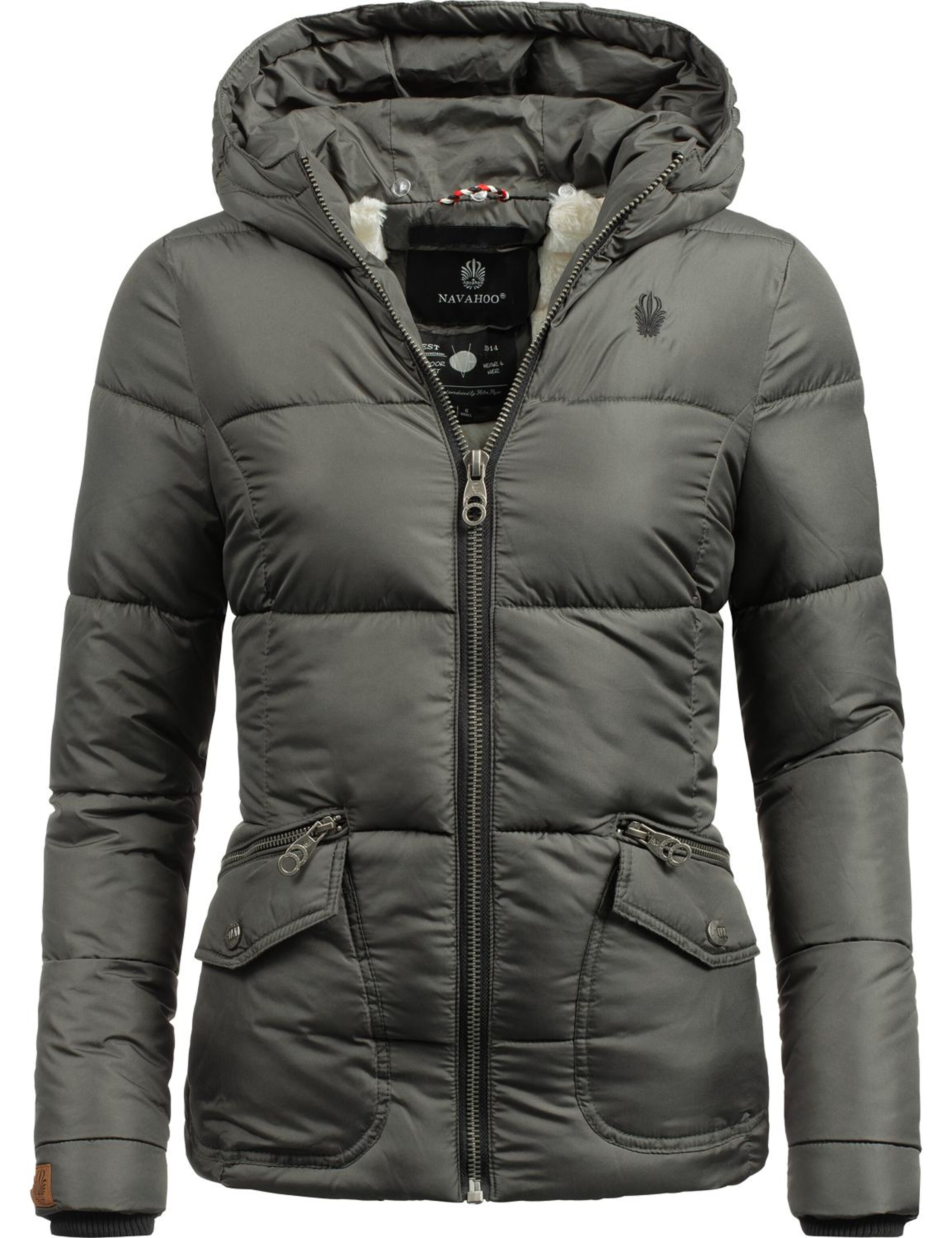 NAVAHOO Зимняя куртка 'Megan' в Серый