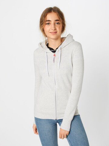 Superdry Bluza rozpinana 'LA ATHLETIC' w kolorze szary: przód