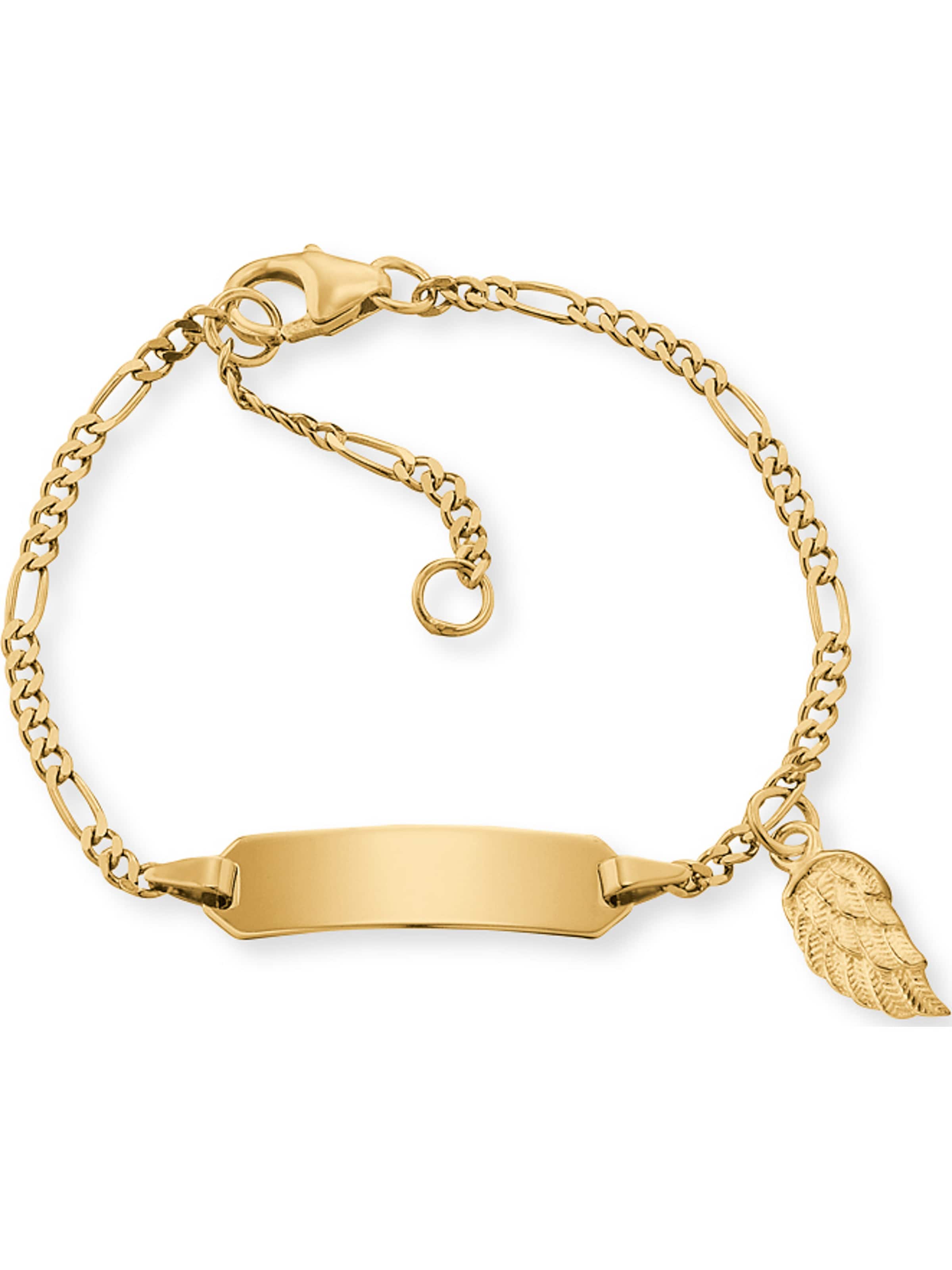Engelsrufer Bracelet 'ID Flügel' in Gold: front