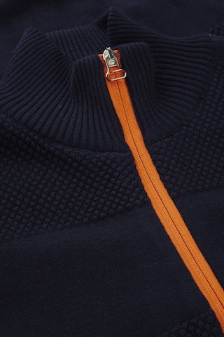 Kronstadt Knit Cardigan 'Jacob Zip' in Blue
