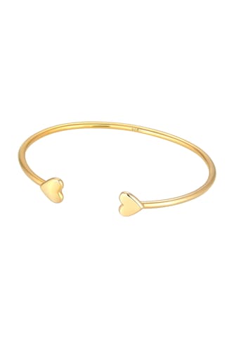 ELLI PREMIUM Armband Herz, Armreif, offen in Gold