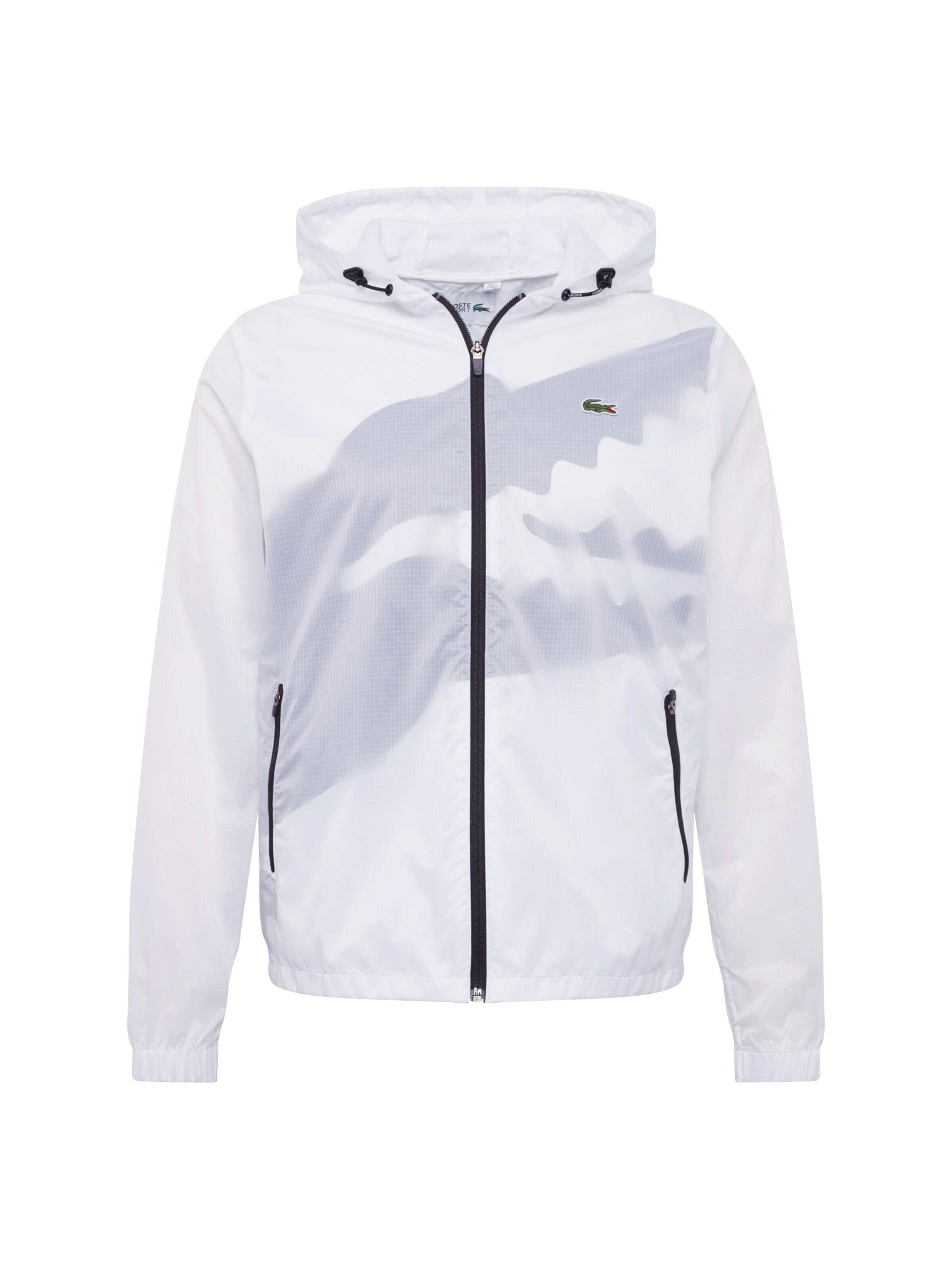 LACOSTE Jacke in dunkelgrau / weiß  ABOUT YOU