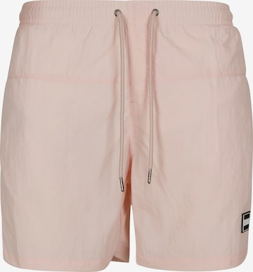 Shorts de bain Urban Classics en rose : devant