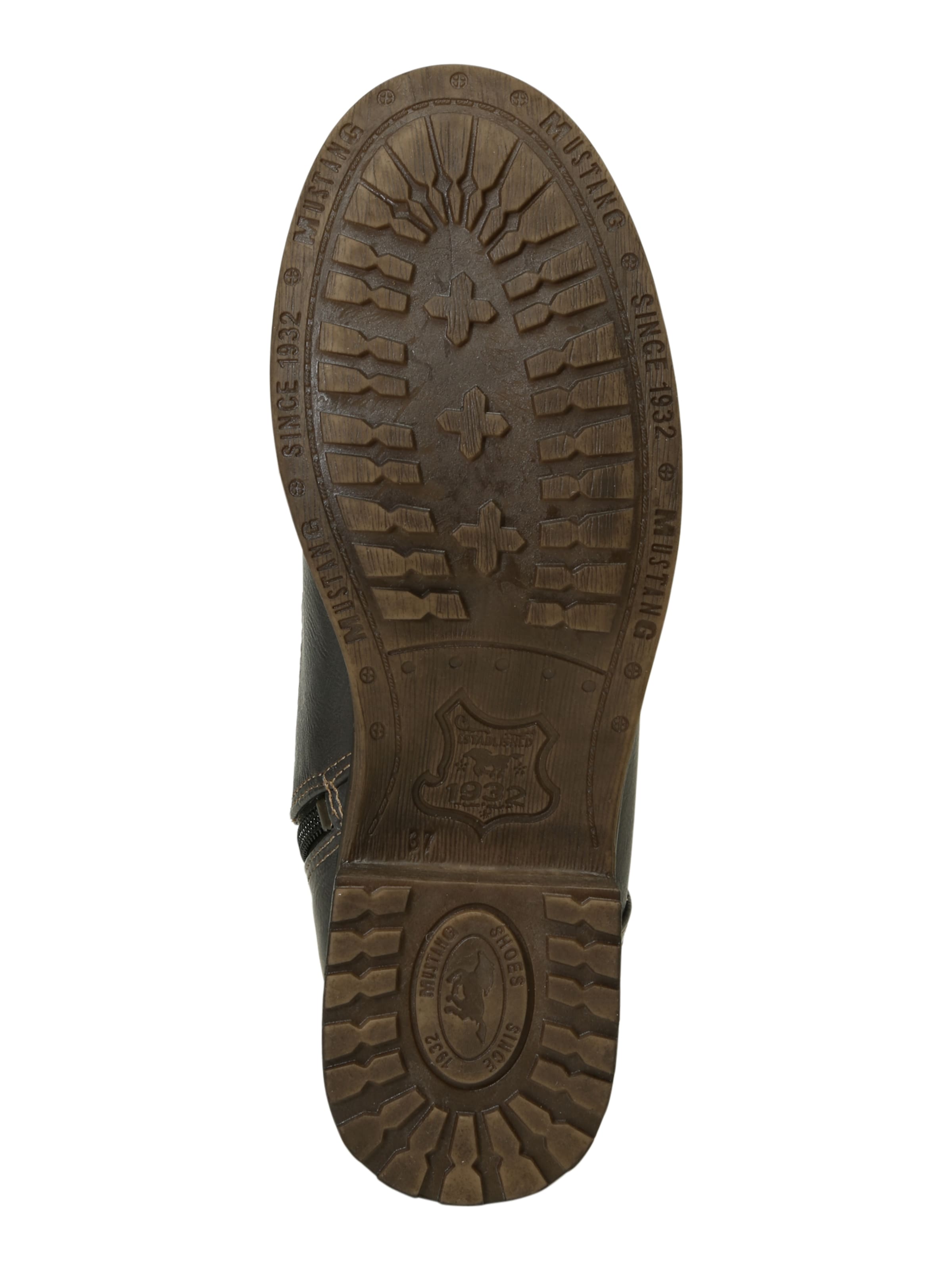 MUSTANG Lace-up bootie in Grey: bottom