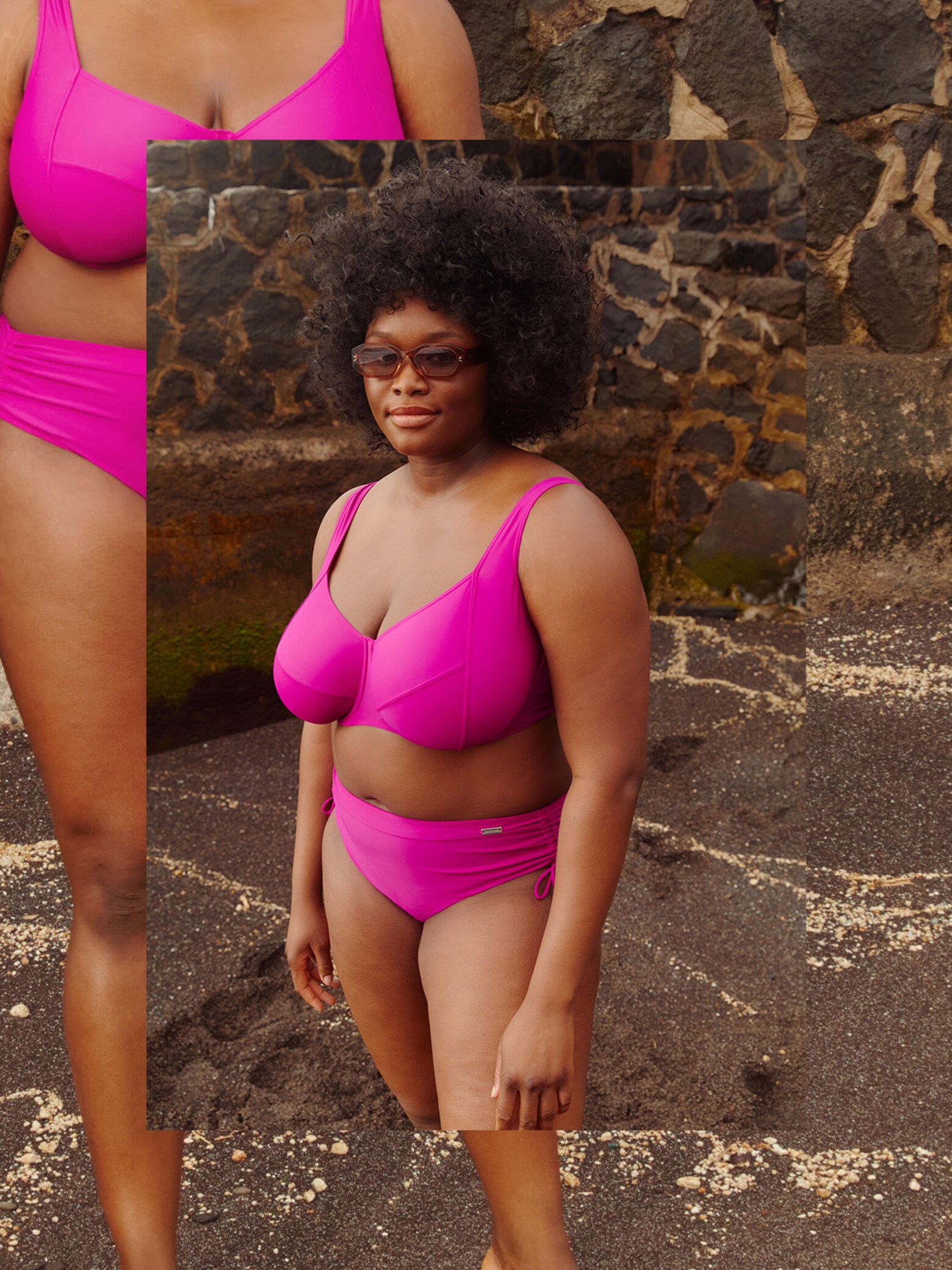 Anu A. - Bright Pink Bikini Look