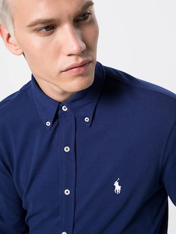 Coupe slim Chemise Polo Ralph Lauren en bleu