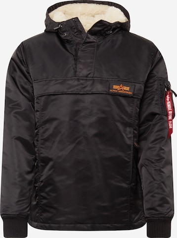 ALPHA INDUSTRIES Regular Fit Overgangsjakke i sort: forside