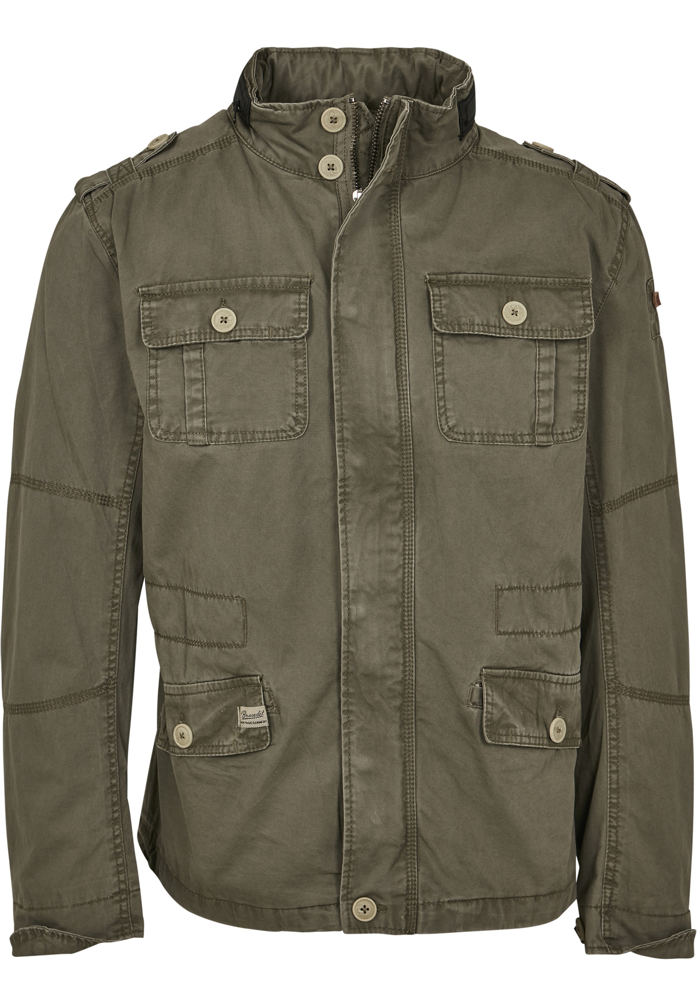 Brandit Between-season jacket 'Britannia' in Green: front